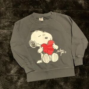 Peanuts Charcoal Grey Sweatshirt Boy or Girl
